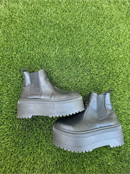 ASOS Black Platform Chelsea Boots