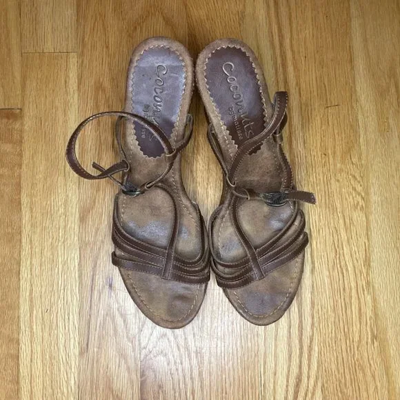 Coconuts by Matisse Brown Leather Platform Sandals