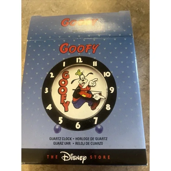 Vintage Disney Goofy Backwards Clock Runs Reverse