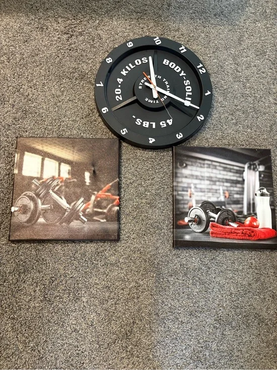 Fitness Wall Clock - Black | Body-Solid Style Home Wall Decor