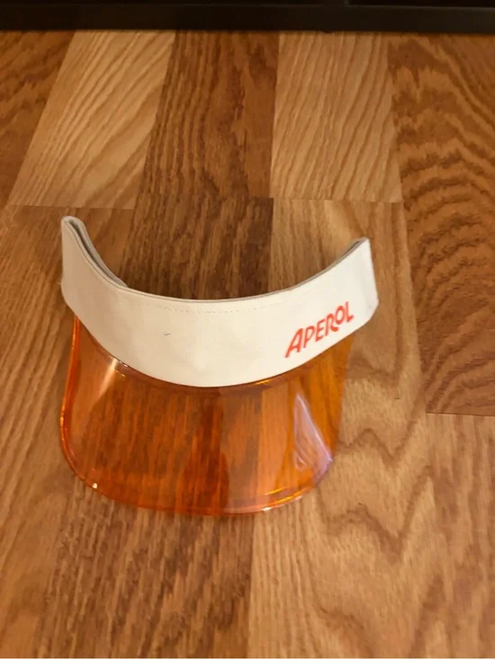 New Apperal spritz clear, orange visor hats-set of 2
