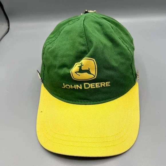 John Deere Hat Youth Green Yellow‎ Snap Back Cap with Pins