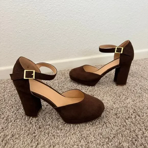 Loft Ankle Strap Platform Shoes 3-3/4