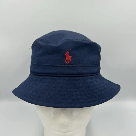 Polo Ralph Lauren Blue Bucket Hat Toddler Size 2-4 Cotton Pony‎ Logo