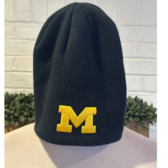 Top Of The World University Of Michigan Kids Navy & Yellow Beanie Hat