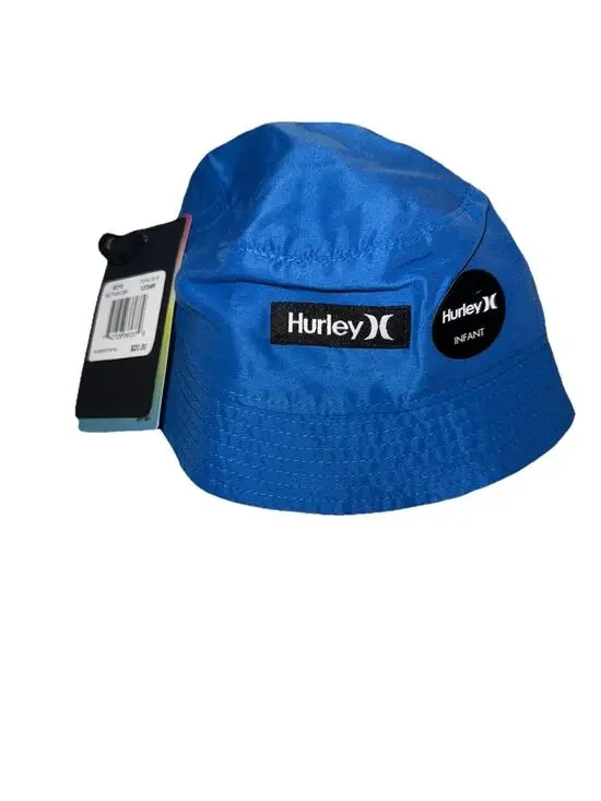Hurley Boys UPF 50+ Bucket Sun Hat 12-24M Signal Blue NWT Beach Pool Summer