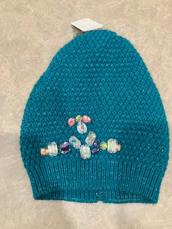 NWT Girl’s Teal Jeweled Winter Beanie