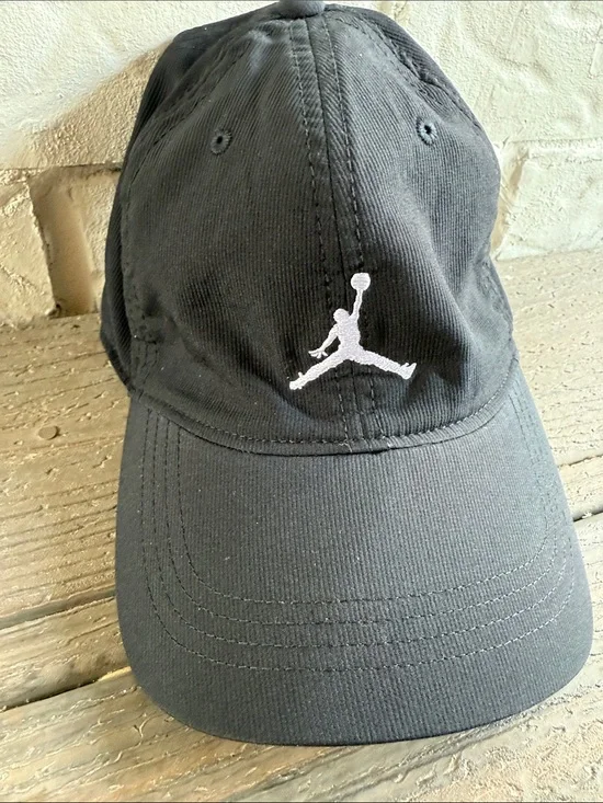 Jordan Black Hat with White Jumpman Logo