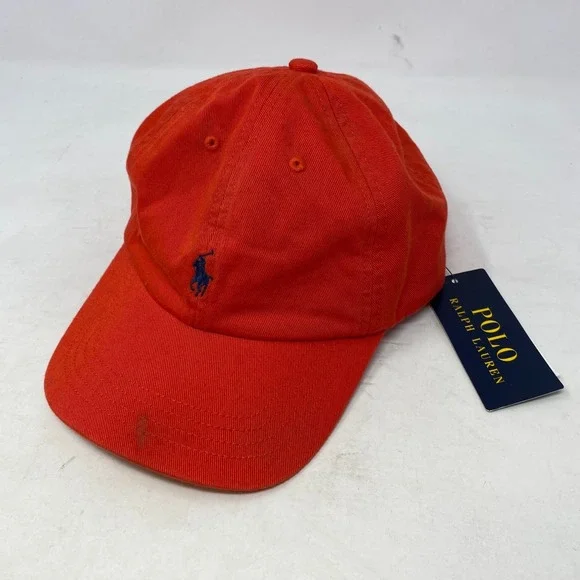 NEW Polo Ralph Lauren Youth Red Hat/Blue Pony -‎ Strapback size 8-20