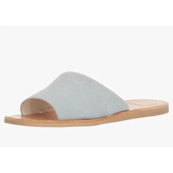 Dolce Vita Sandals Womens Size 8‎ Blue Denim Slip On Slides Open Toe