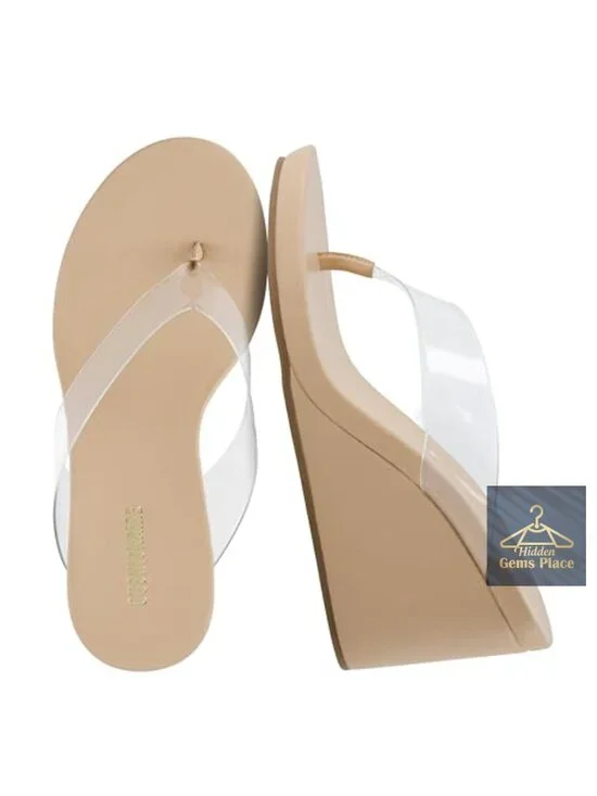 Platform Wedge Sandals for Women, Contoured Cushion Footbed