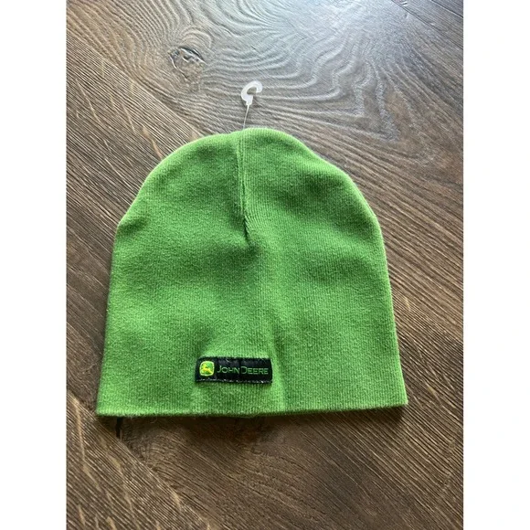 John Deere Kids Green Beanie Hat‎ One Size Cotton Blend