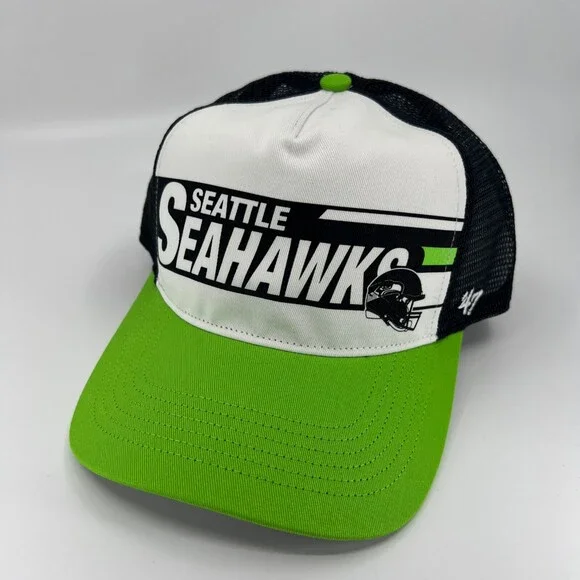 Seattle Seahawks Hat‎ Boys Blue Snapback '47 Brand Trucker Football Youth Z2 New