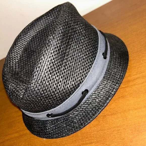 Toddler black bucket hat