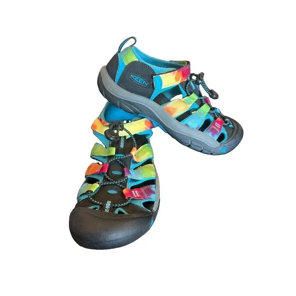 KEEN Waterproof Water Sandal Rainbow Tie Dye Size 6 Women Adjustable Strap (C6)