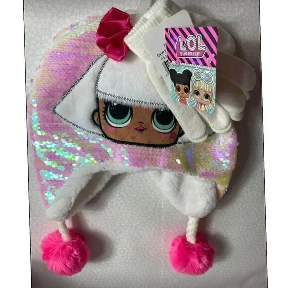 L.O.L. SURPRISE GIRLS Sequin Hat and Glove Set