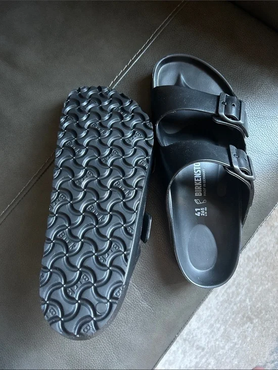 Birkenstock Black Two-Strap EVA Sandals