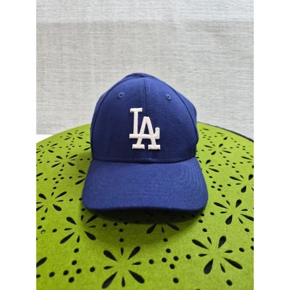 New Era 39Thirty Los Angeles Dodgers Baseball Cap Unisex Kids Blue Fitted Hat