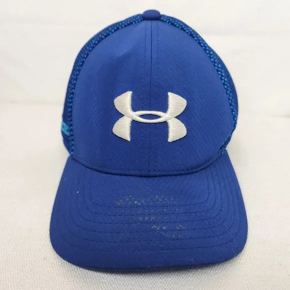 Under Armour Youth Boys Small / Medium Fitted Mesh Baseball hat Logo Golf