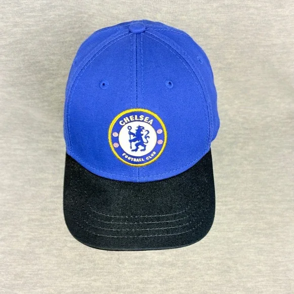 Chelsea FC Official Snapback Hat Junior Blue Black Embroidered Crest Soccer Cap
