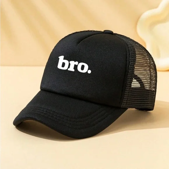 Boys Black Baseball Hat bro 8-12yr NEW