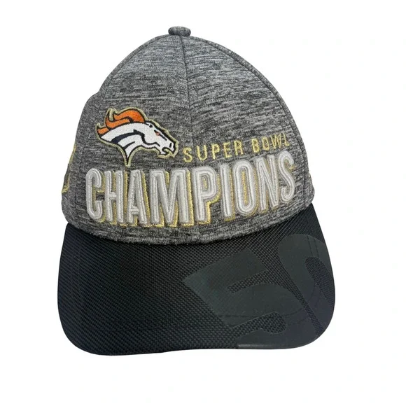 New Era Denver Broncos Super Bowl 50 Champions Youth OSFM Grey Adjustable Cap