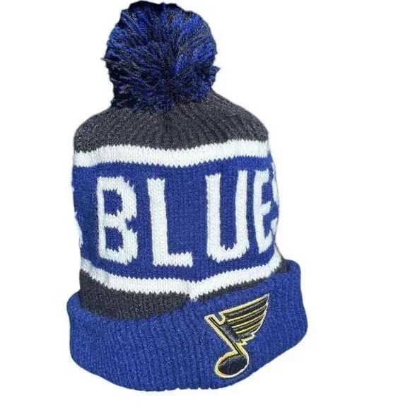 St. Louis Blues‎ NHL '47 Brand Winter Beanie Knit Ski Cap Hat NWOT