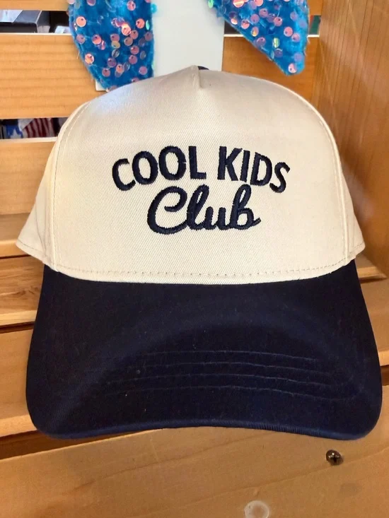 Cool Kids Club Two-Tone Baseball Cap - Black & Cream