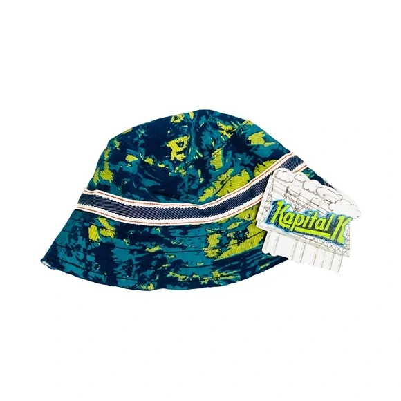 Kapital K Infant Boys Blue and Green Bucket Hat Size Small NWT