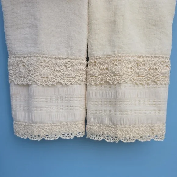 Vintage Avanti Washcloths Crochet Lace Granny 90s Cottagecore SET, LOT OF 2