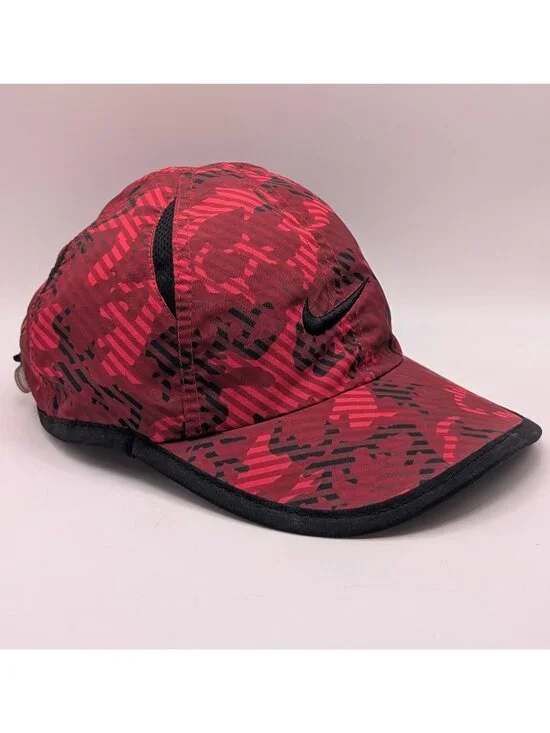 Nike Dri-Fit Hat Cap Strap Back Youth Kids Size 4-7 Black Red Camo Adjustable