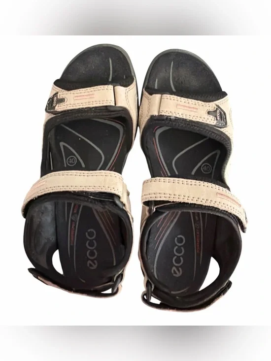 Ecco Yucatan Offroad Sandals Women's 9-9.5 EU 40 Tan Nubuck Leather Hiking Sport