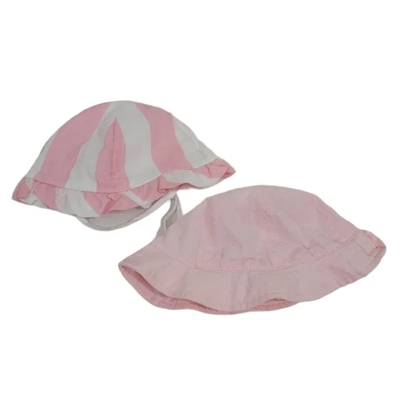 Pink Baby Sun Hats Lot