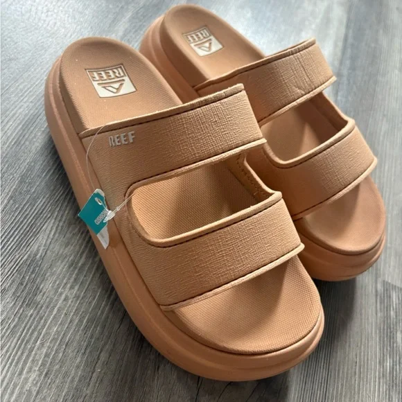 Reef Double-Strap Platform Slide Sandals