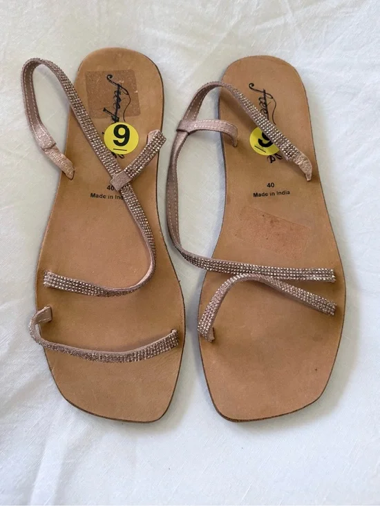 Free People | SZ 40 (US 9) | Pink/Nude Crystal Cove Sandals Lightweight