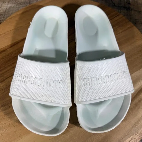 Birkenstock Barbados Womens 8 Mens 6 EU 39 White EVA Slide Sandals Lightweight