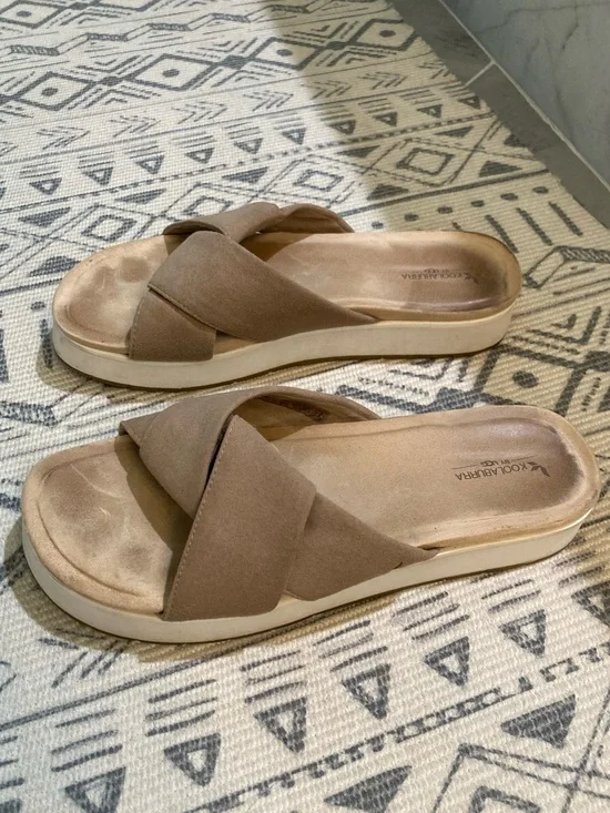 Koolaburra by UGG Carenza Flat Platform Slide Sandal Woman’s size 8