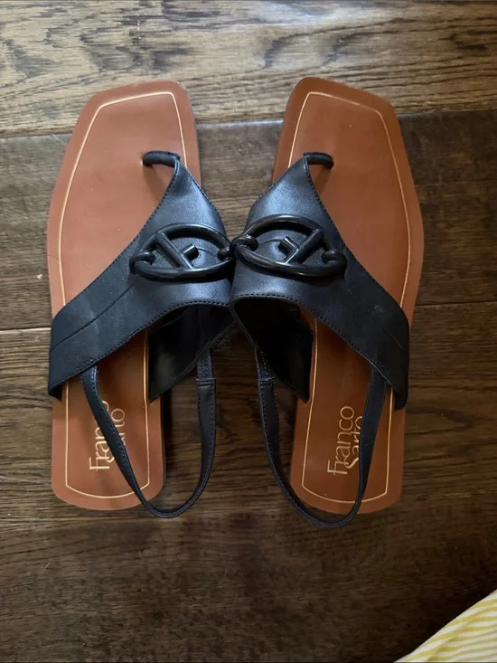 NEW Franco Sarto Black Slingback Sandals Size 9
