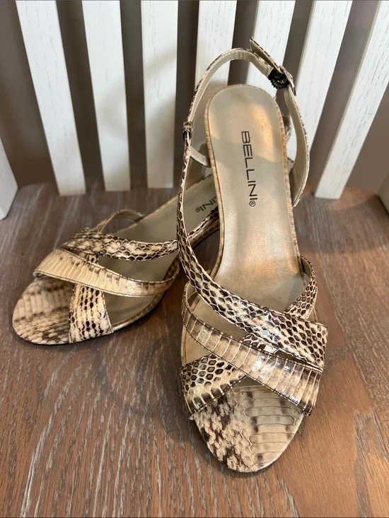BELLINI Women's GENUINE SNAKE Sandals