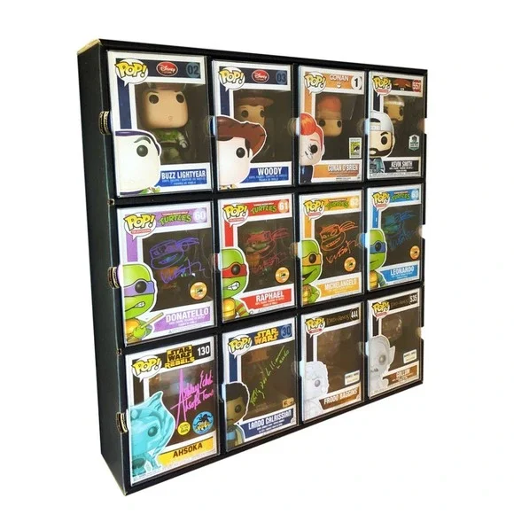 Display Geek Funko Shelf Kubbie DLX Black 3x4 Wall Mount Cardboard Holds 24 NEW