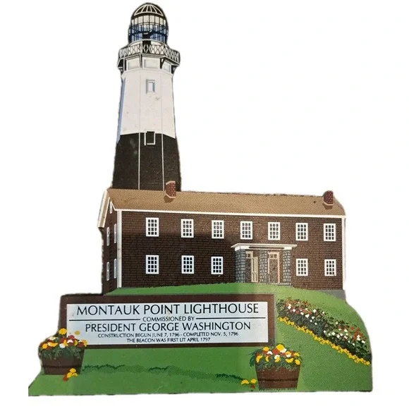 Vtg‎ Sheila's Collectibles Montauk Point Lighthouse Shelf Sitter Long Island NY