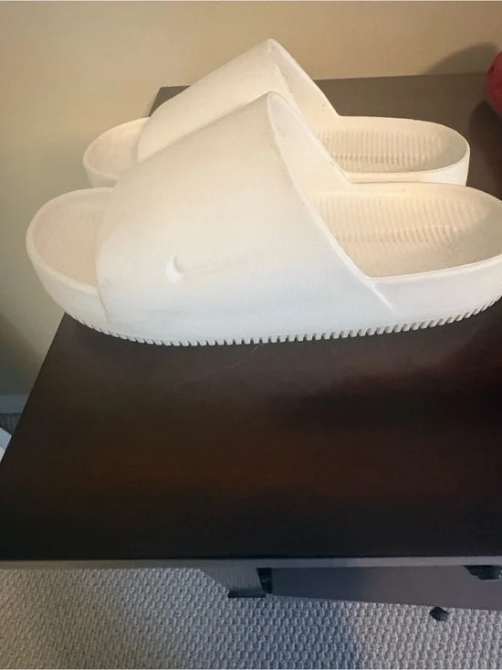 Nike White Stacked Slides M7/W9