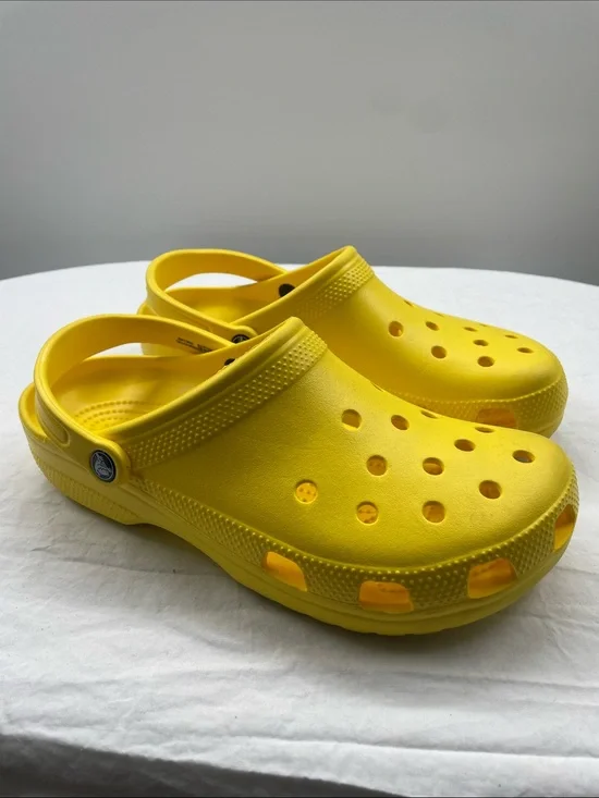 CROCS Classic Clogs in Bright Yellow. W12/M10.
