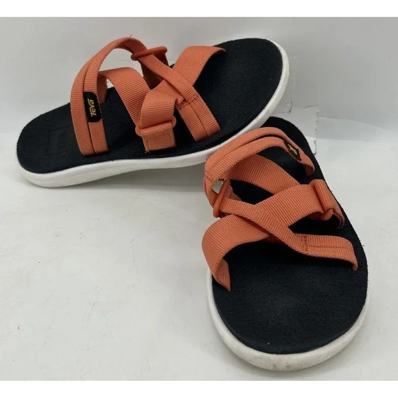 Teva Voya Sandal Slip On Flamingo Orange Women's Size 5