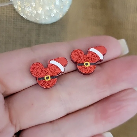 SANTA MICKEY EARRINGS