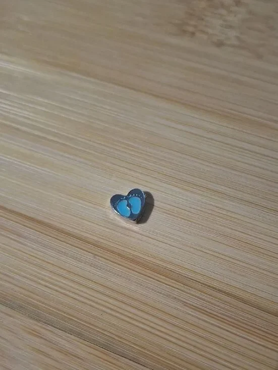 Heart-Shaped Blue Footprint 
