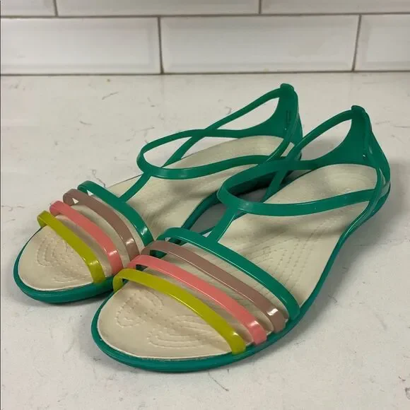 Crocs Isabell / Hurricane 2 Jelly Sandal “New Mint” / Oyster Size 9