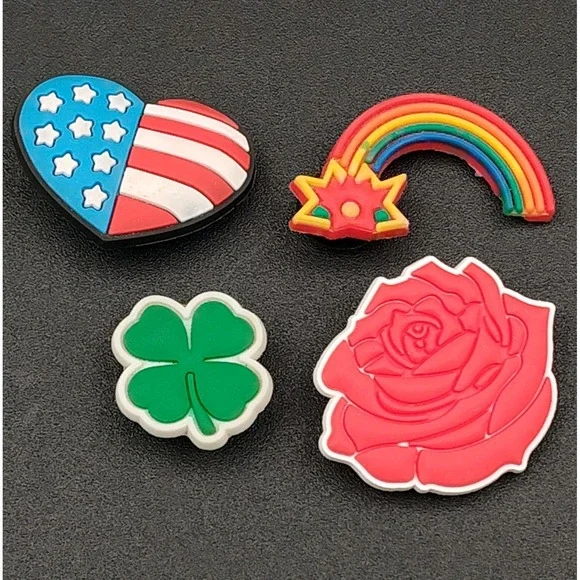 Set-4 Cartoon Shoe‎ Charms Cute Characters Fits Shoes Wristband Accessories 📸👀