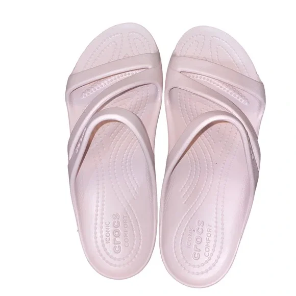Crocs Swiftwater Sandal Womens Pink Strappy Slide Athletic Water Shoes 6