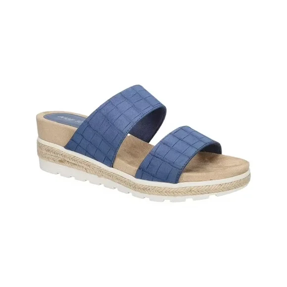 Women’s Blue Two-Band Slide Sandal